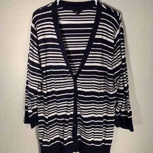 Navy/white Striped Gap Cardigan